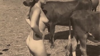 Unshaved natural titties and cooch in retro xnxx flick